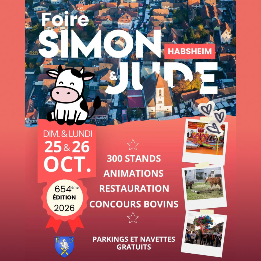Foire Simon & Jude à Habsheim les 25 et 26 octobre 2026