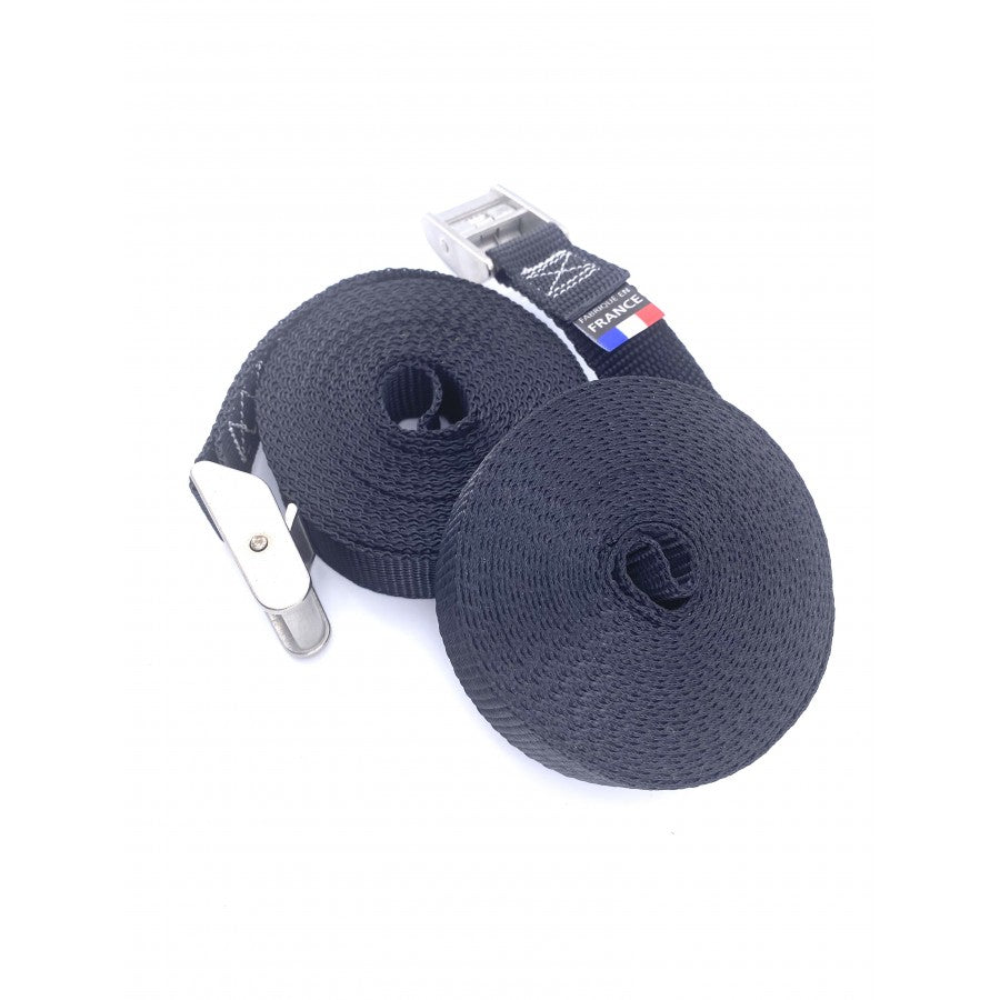 SANGLE A GRIFFE BOUCLE INOX 316L 5M NOIRE