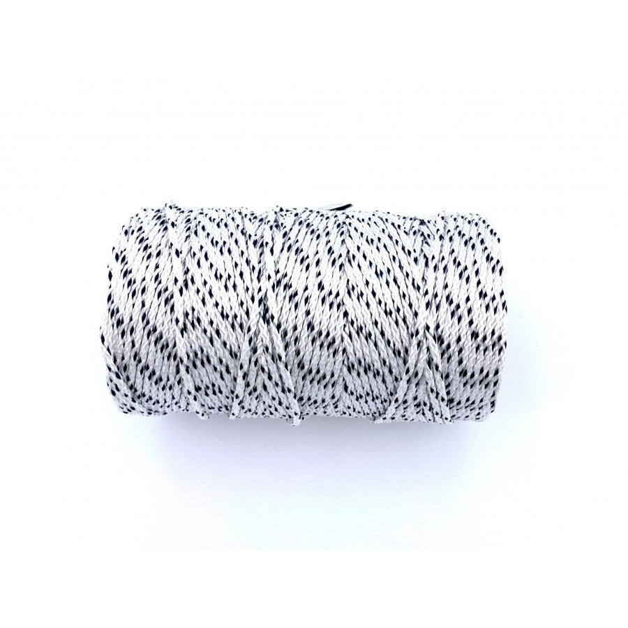 Garcette 2mm blanc et noir
