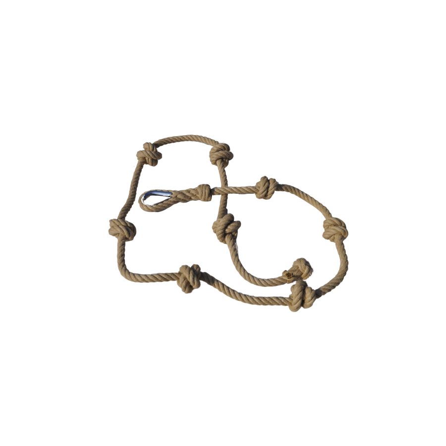 Corde à nœuds 3 mètres chanvre naturel