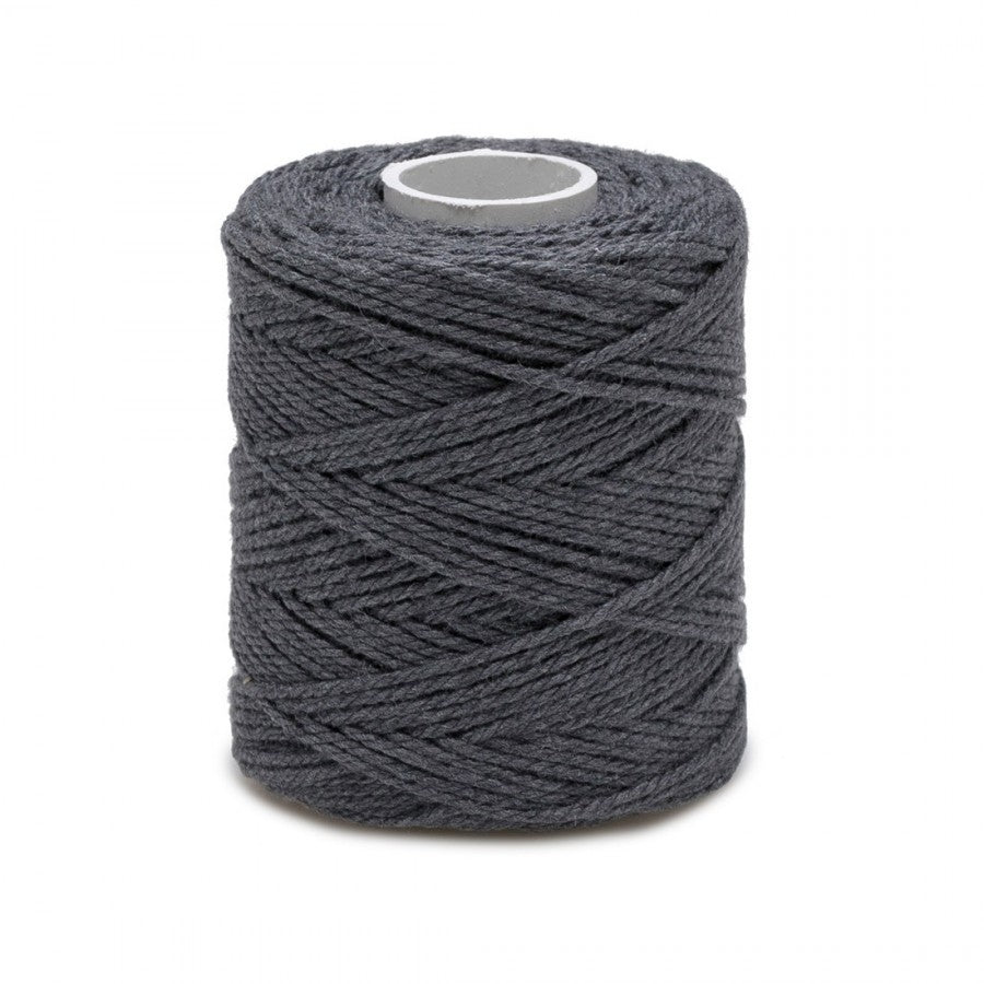 ficelle de coton gris foncé 1,2 mm
