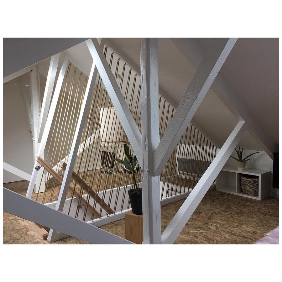 garde corps en corde naturelle pour escalier