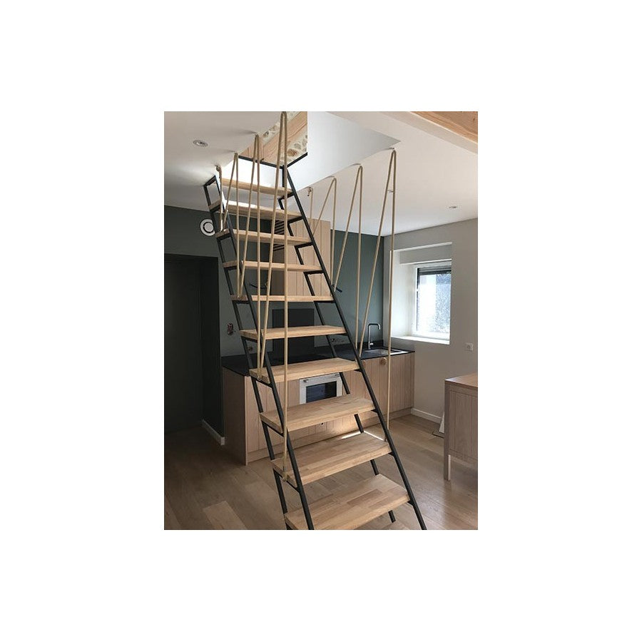 garde corps en corde tresse beige