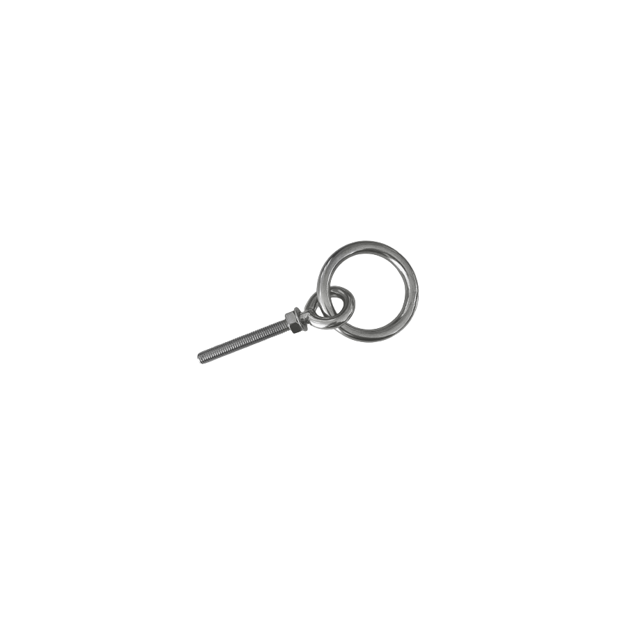 Piton à œil inox filetage métrique avec anneau articulé 8 x 100