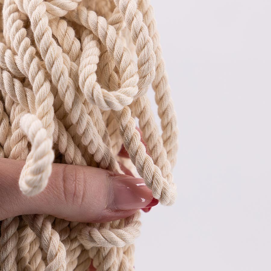 Corde coton toronné Fil bio écru pour macramé