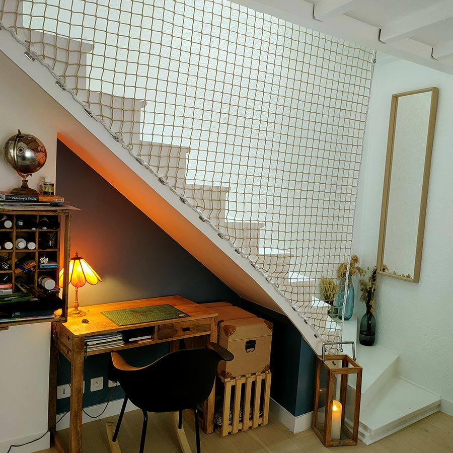 filet garde-corps protection escalier