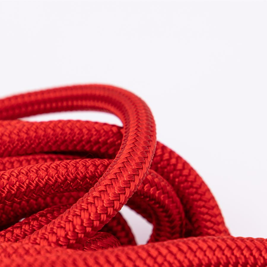 Double tresse polyester pré étirée rouge