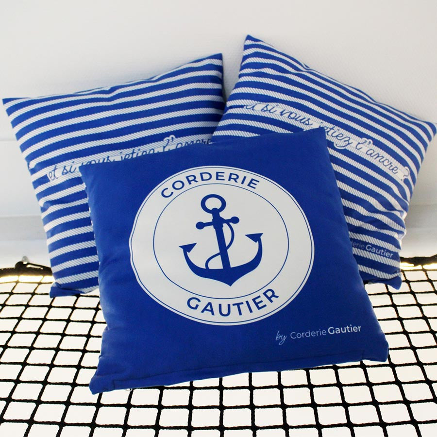 coussins Corderie Gautier sur filet mezzanine