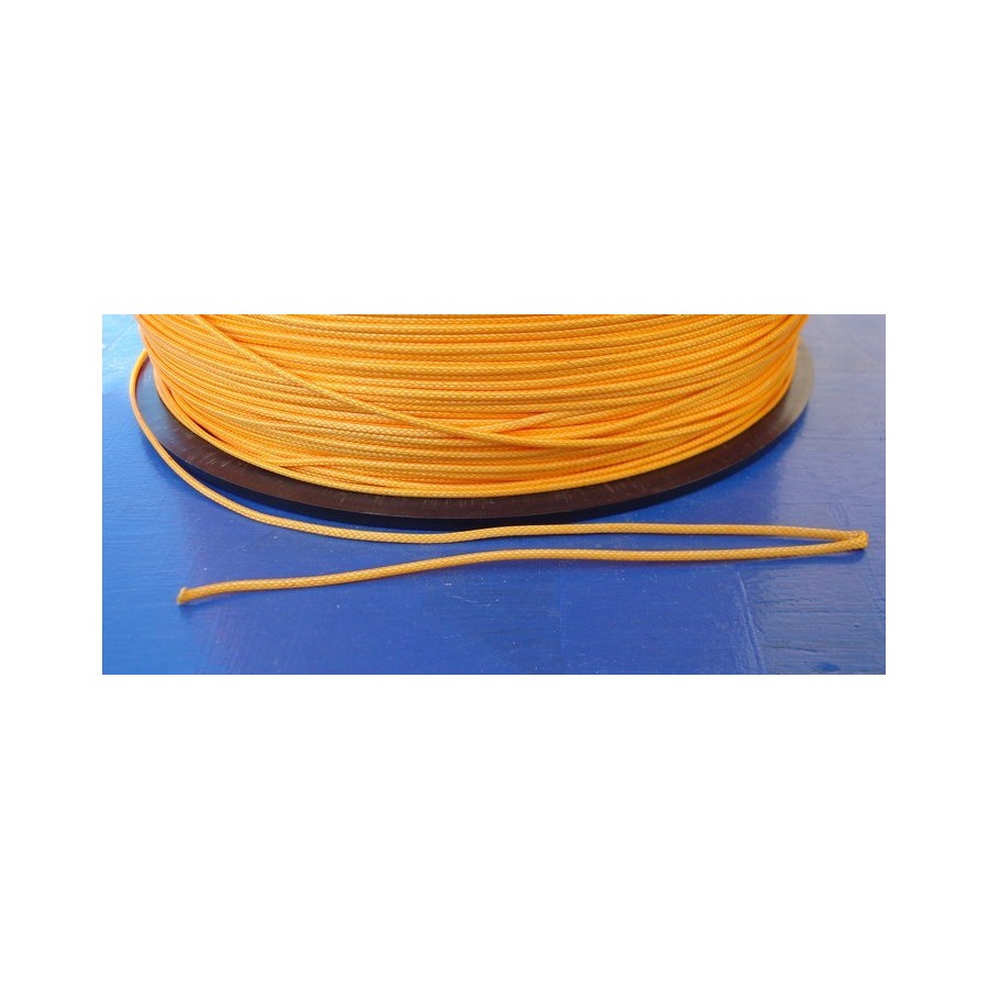 Ligne kite jaune en dyneema ensimée