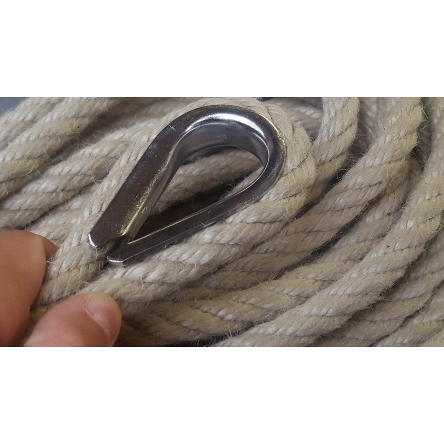 épissure cosse coeur sur corde chanvre