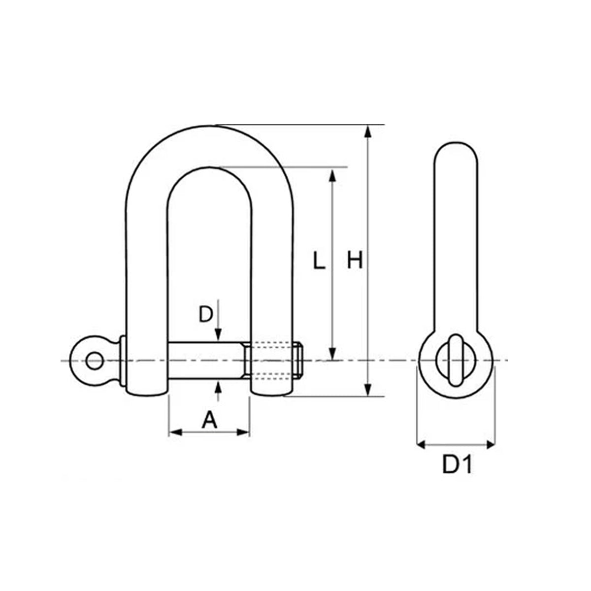 schema manille lyre forgée