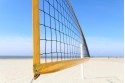 Filet de beach volley avec bandes jaunes