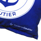 gros plan coussin logo Corderie Gautier