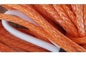 Câble textile orange pour treuil avec épissure