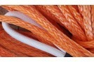Câble textile orange pour treuil avec épissure