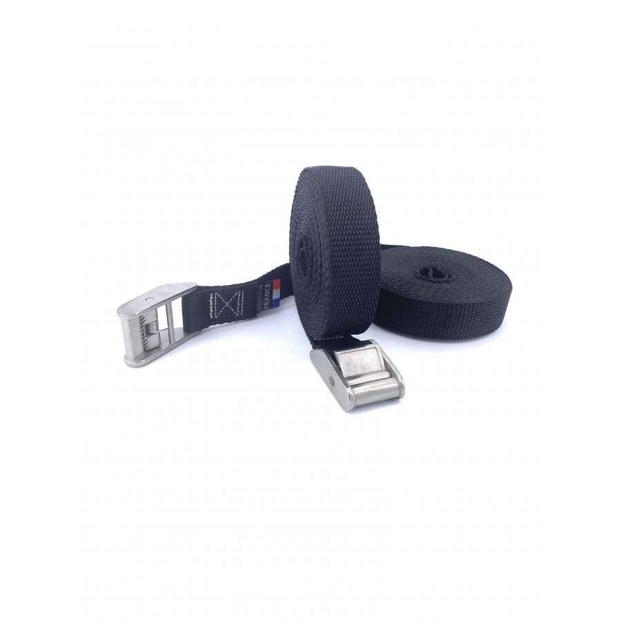 SANGLE A GRIFFE BOUCLE INOX 316L 5M NOIRE