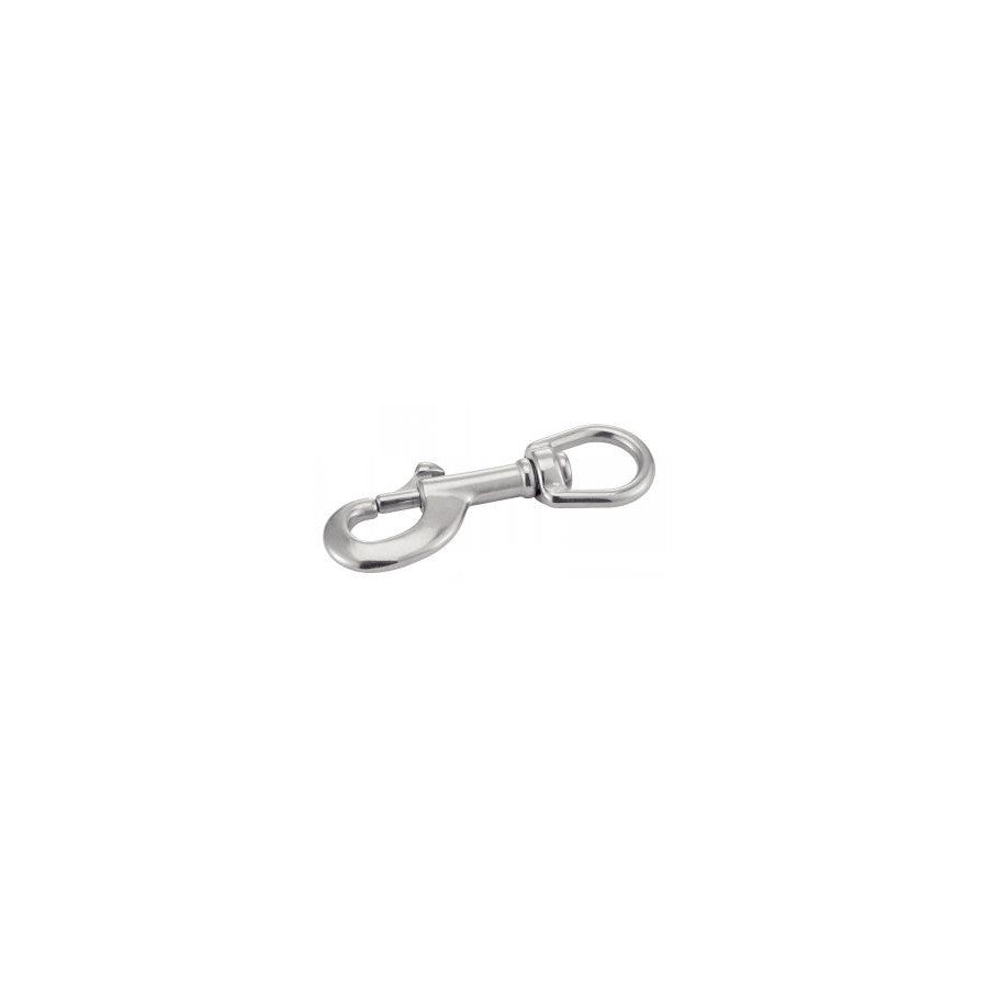 mousqueton inox à targette avec émerillon