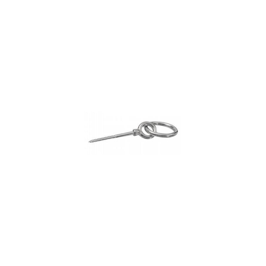 Piton a œil inox filetage bois avec anneau articule
