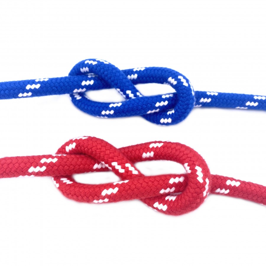 Ecoutes en polyester couleur rouge ou bleue