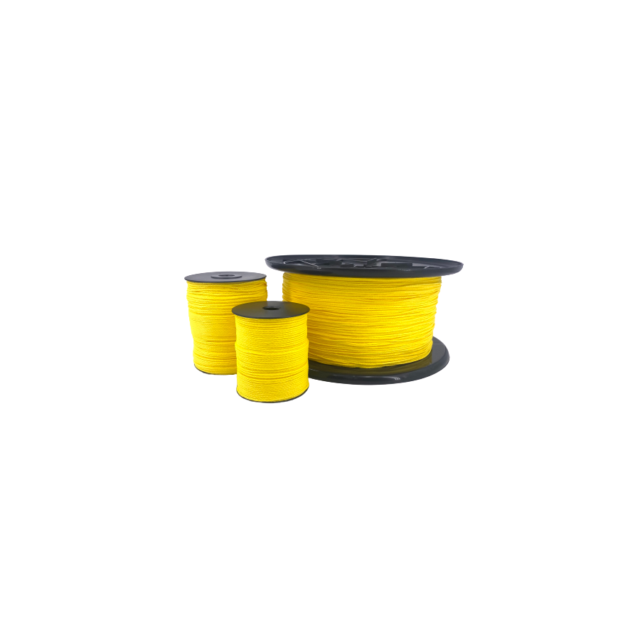 Drisse pp jaune fluo de chantier bobines de 100m, 200m et 1000m