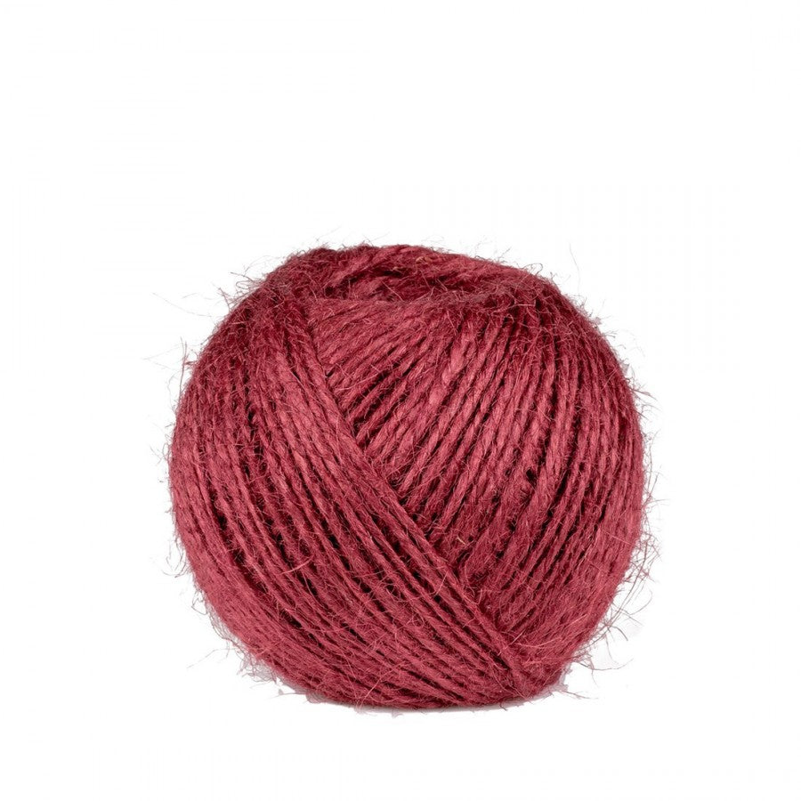Ficelle de jute 2 mm rouge framboise