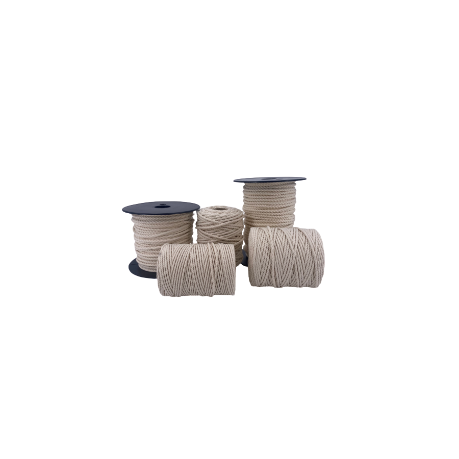 grandes bobines de corde en coton biologique