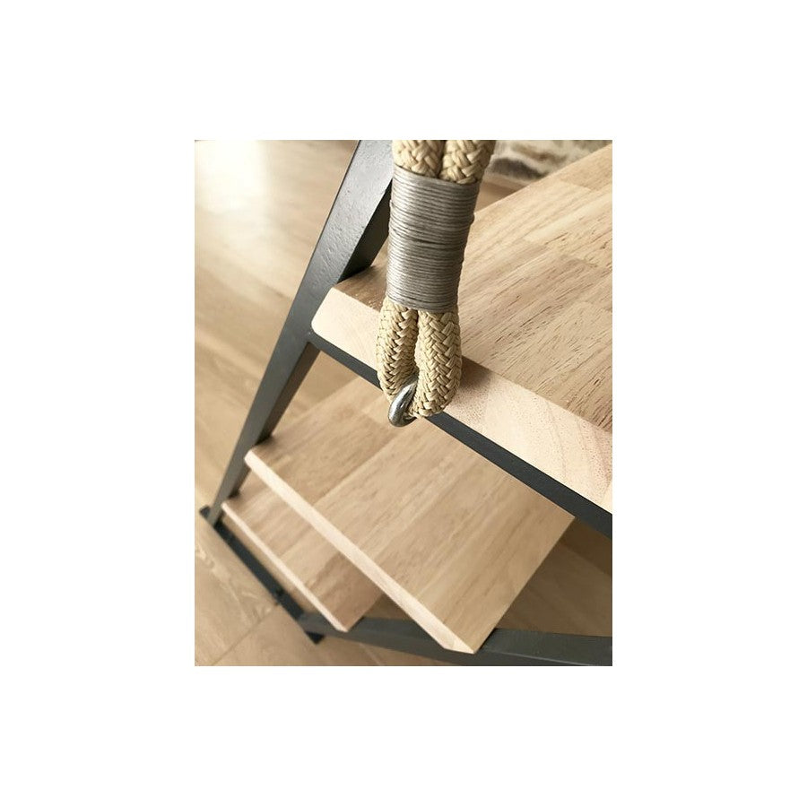 main courante tresse beige avec finition surliure