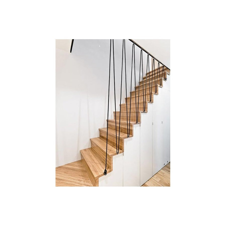 garde-corps corde d'escalier, en drisse noire