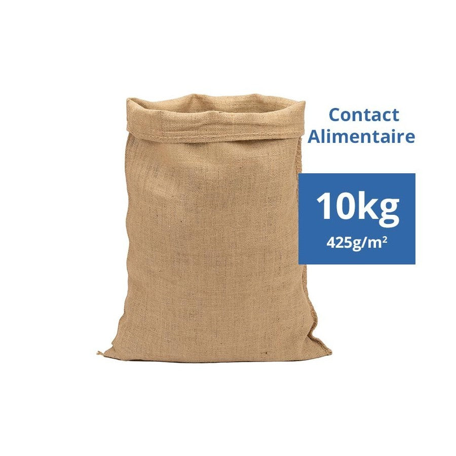 Sac en toile de jute 10KG contact alimentaire