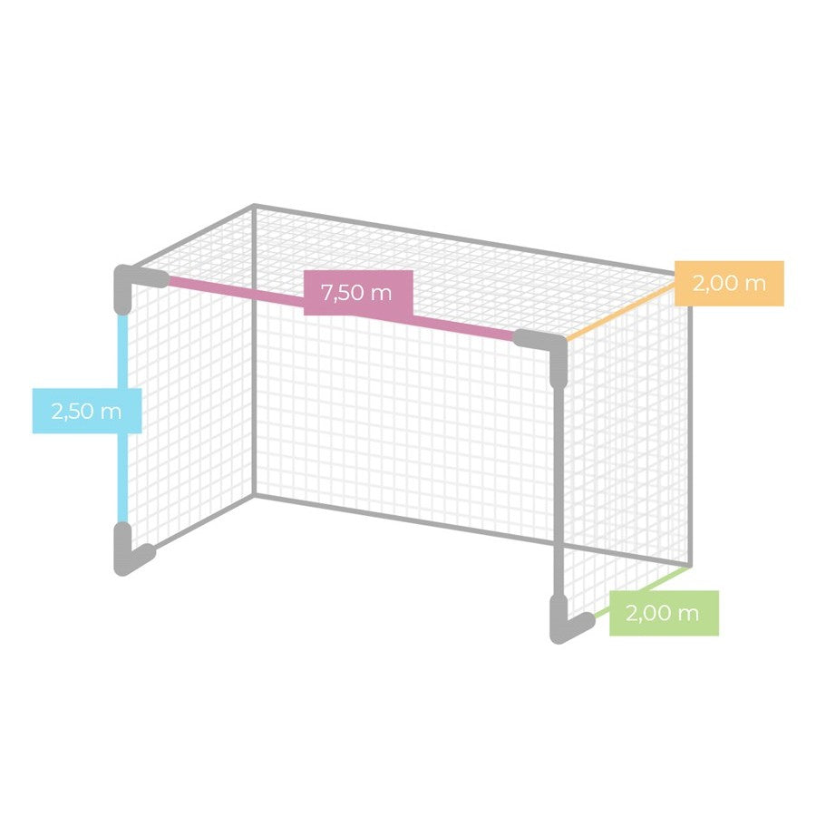 dimensions du filet de foot Européen