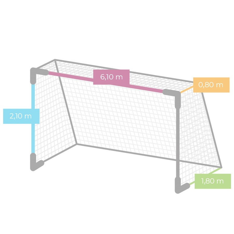 dimensions Filet de foot à 8 sans nœuds