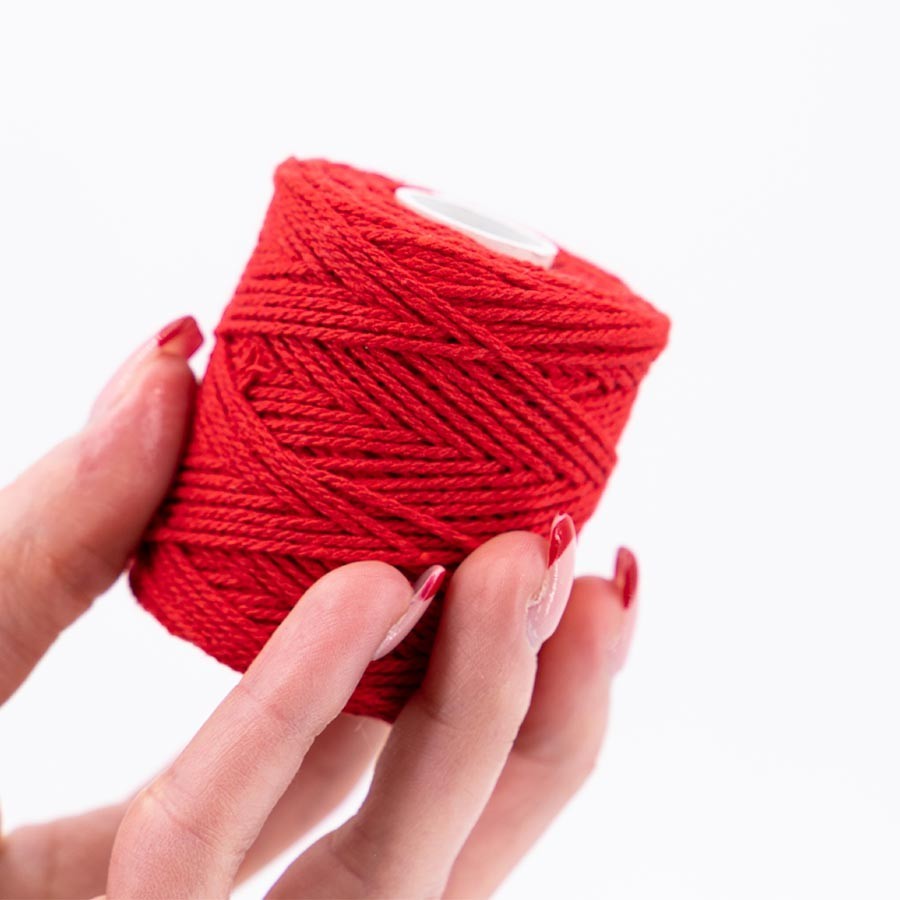 Ficelle coton 1,2 mm rouge
