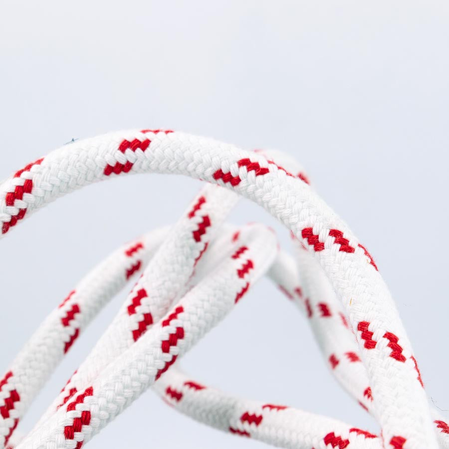écoute en polyester rouge et blanc