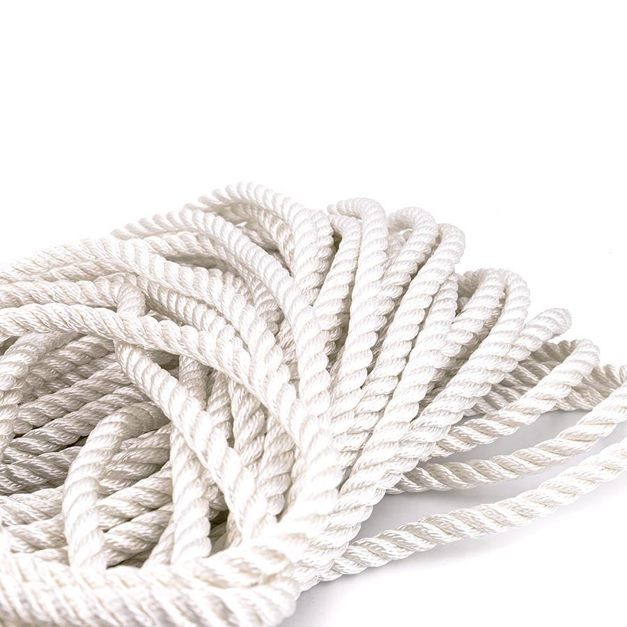 amarre polyester blanc 3 torons pour bateau