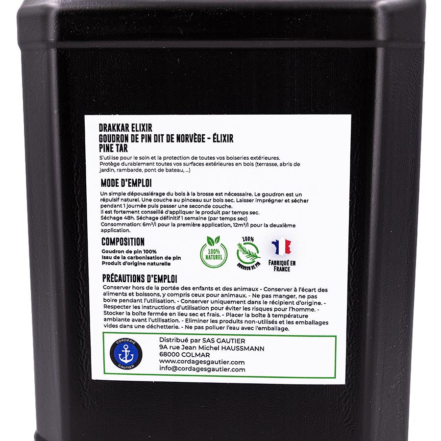 composition goudron de pin liquide huile de protection du bois