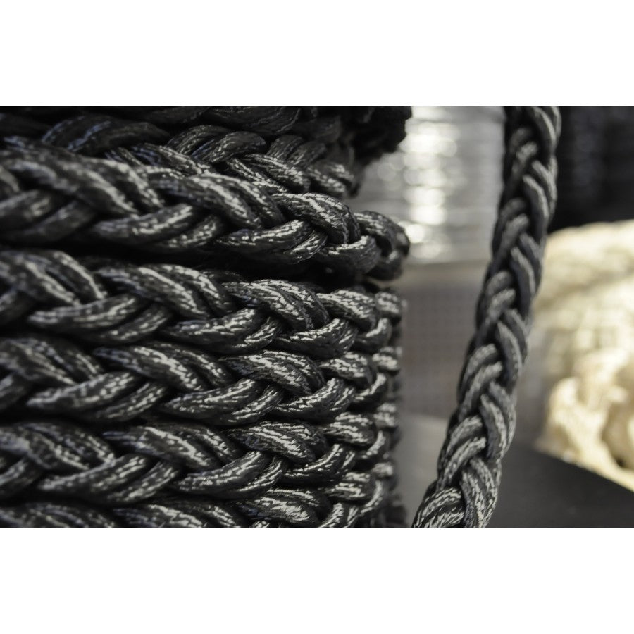 amarre de bateau en Polyester 8 torons couleur noir