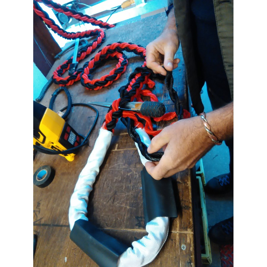 fabrication de la sangle de traction à la Corderie Gautier