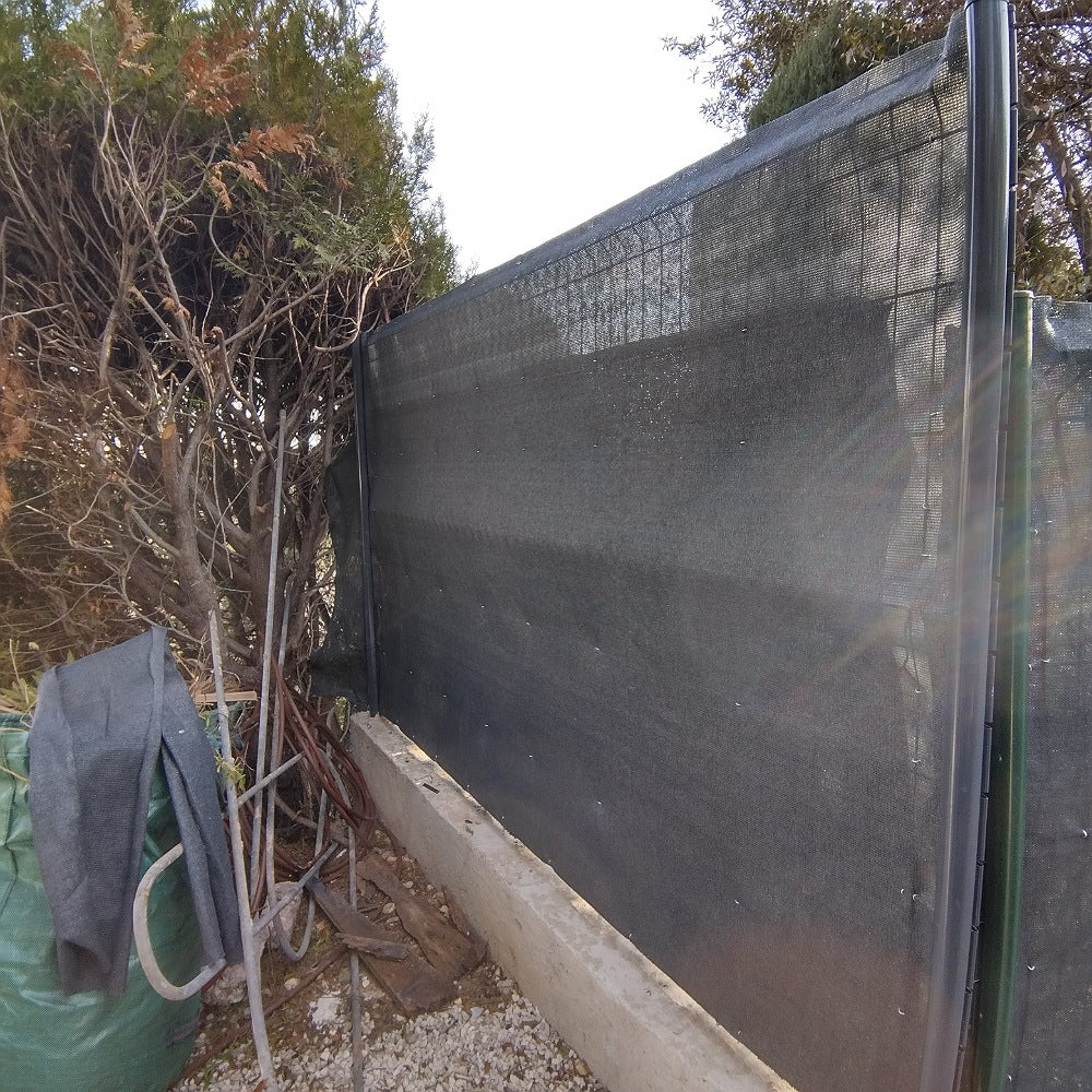 Custom-made privacy screen netting with very high 92% opacity