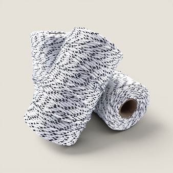 Garcette 2mm blanc et noir
