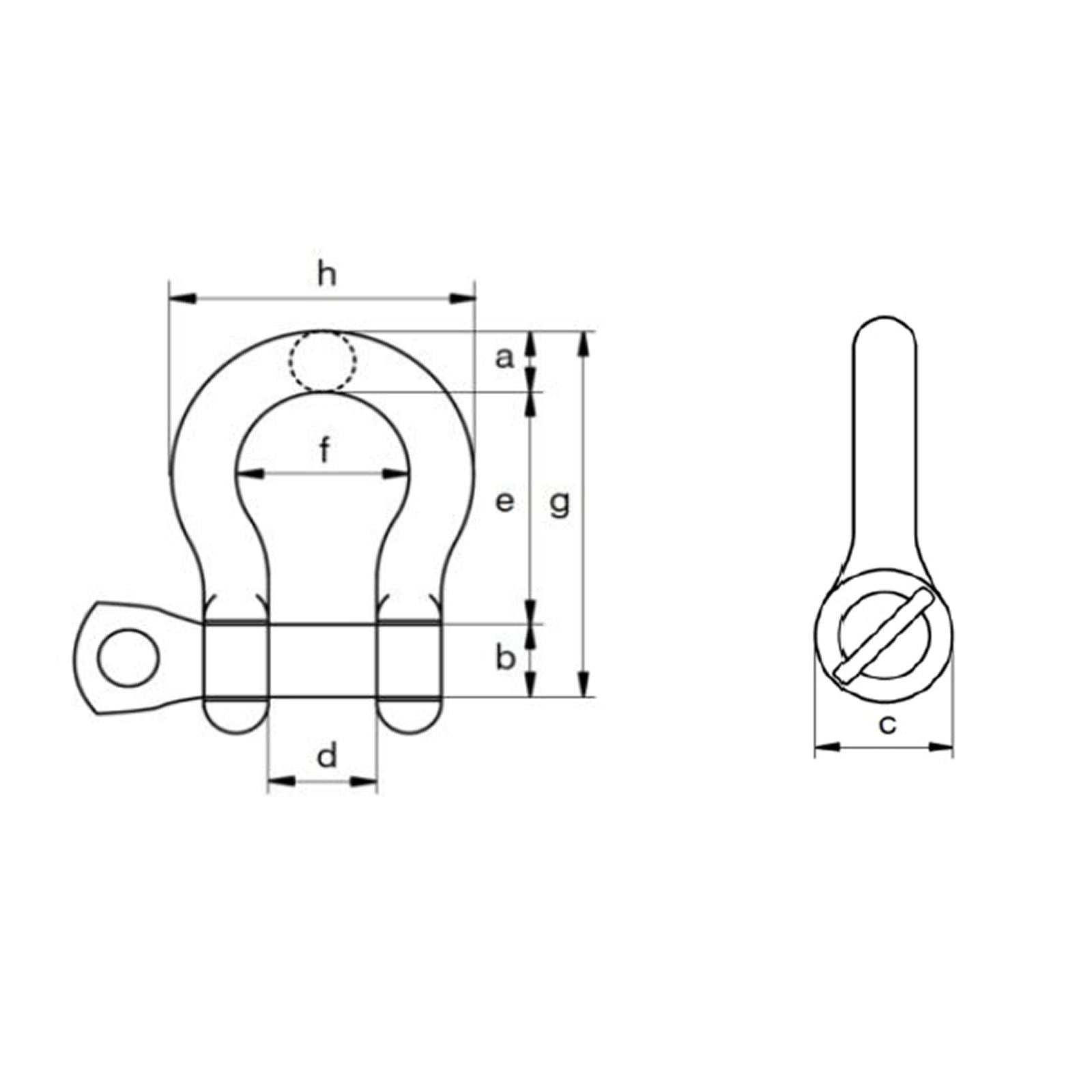 schema manille lyre acier
