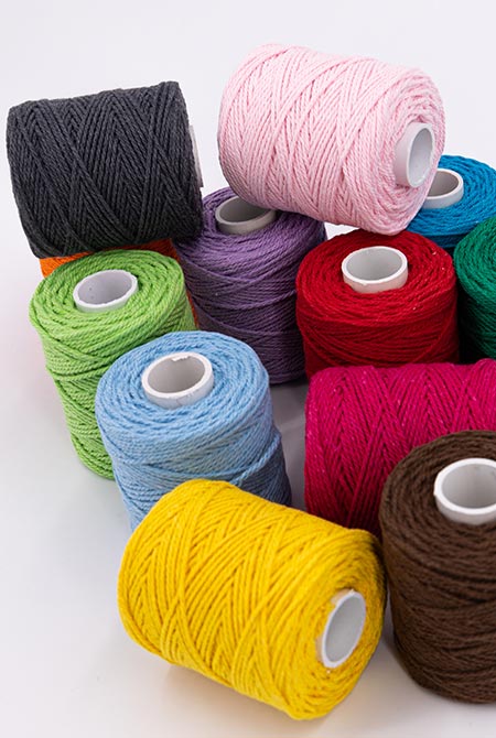 fil coton pour macramé bobines de plusieurs couleurs